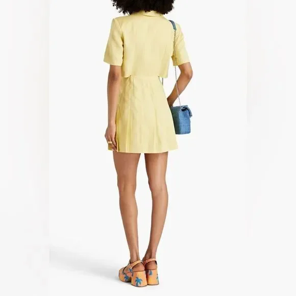 NWT Sandro Jaun Citron Mini Yellow Dress Size XS - Picture 7 of 15
